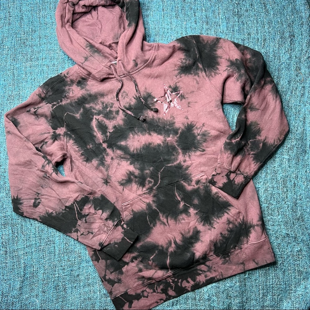 Jeffree Star Tie Dye Hoodie in Purple Black Women's Size Small Pullover